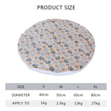 Double-sided Round Dog Bed Mat