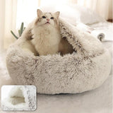 Soft Plush Round Cat Bed